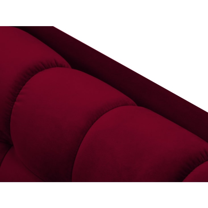 Canapé 3 places en tissu velours rouge-Mamaia cropped-6