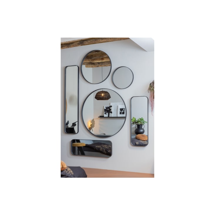 Kleiner runder Metallspiegel, schwarz Doutzen | Maisons du Monde