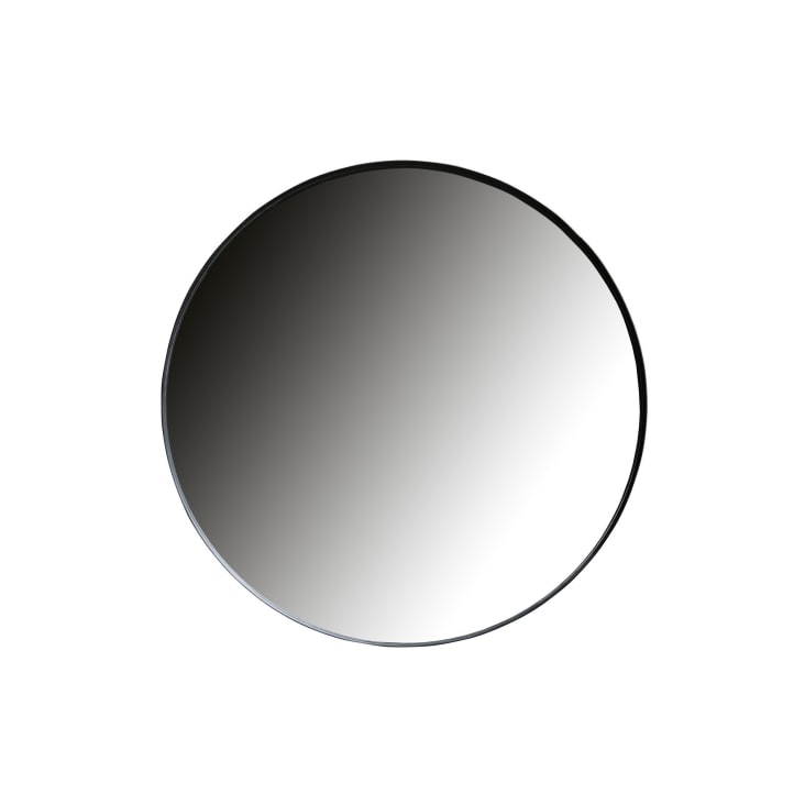 Grand miroir rond en métal noir-Doutzen