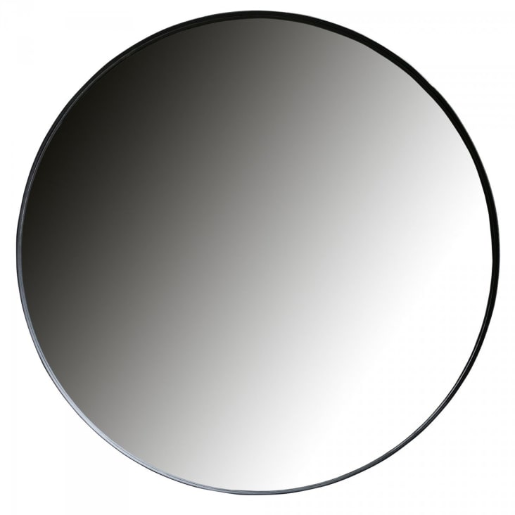 Grand miroir rond en métal noir-Doutzen cropped-3