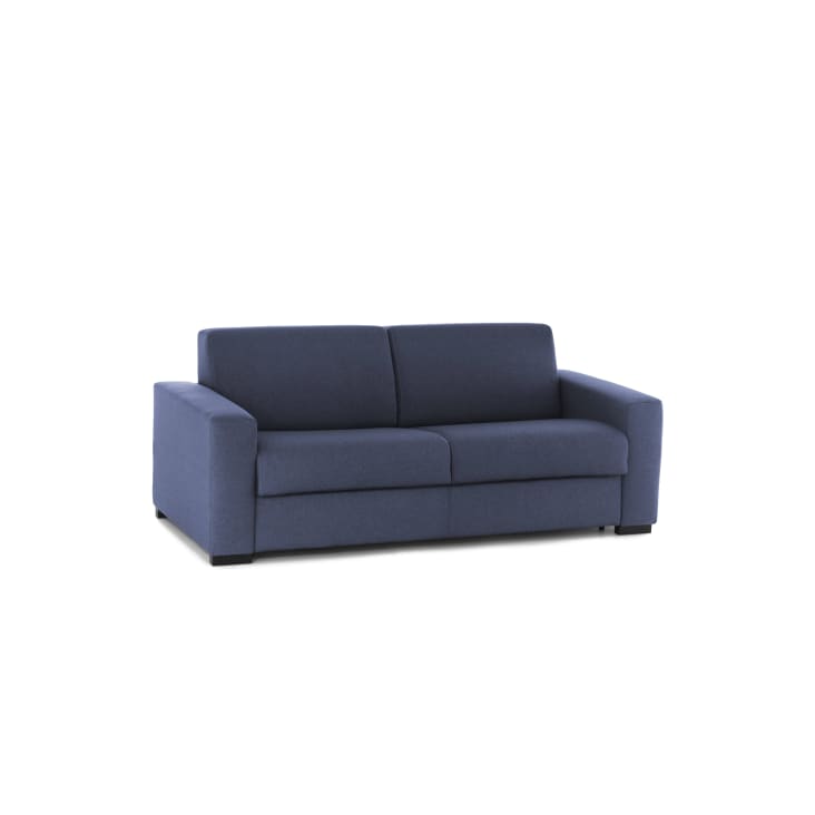 Canapé lit 2 places en tissu bleu-Algisa