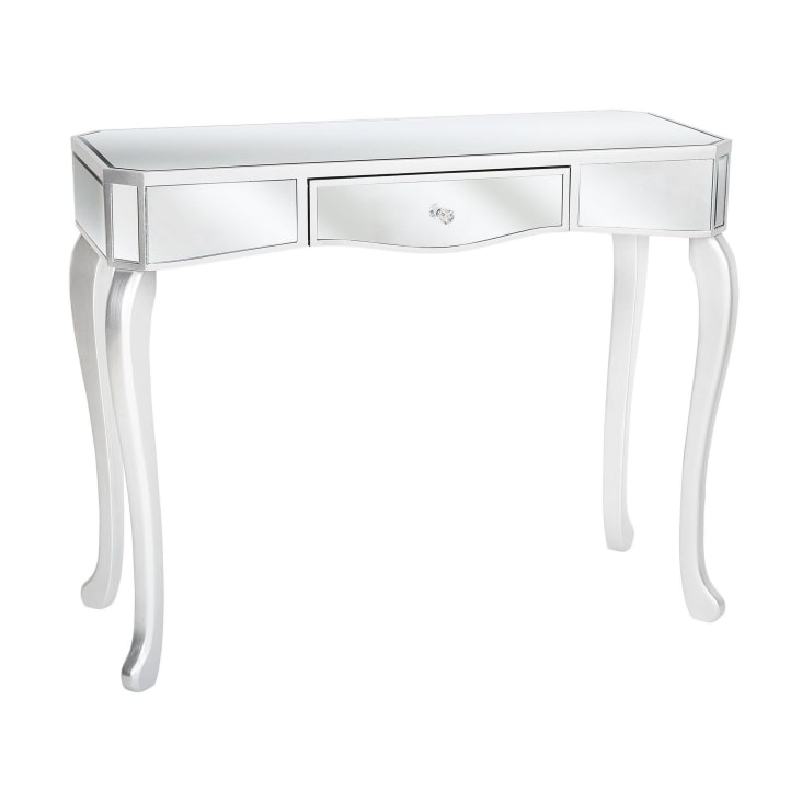 Tavolino consolle vetro argento 96 x 40 cm-Carcassonne