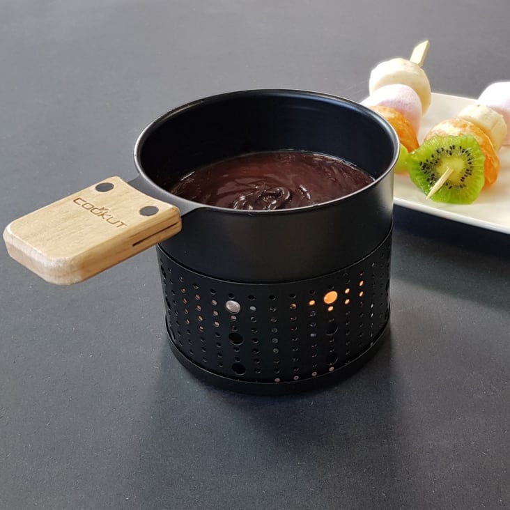 Coffret fondue au chocolat et chocolat noir - 25 x 20 x 6 cm : Ustensiles  et accessoires de cuisine COOKUT maison - botanic®