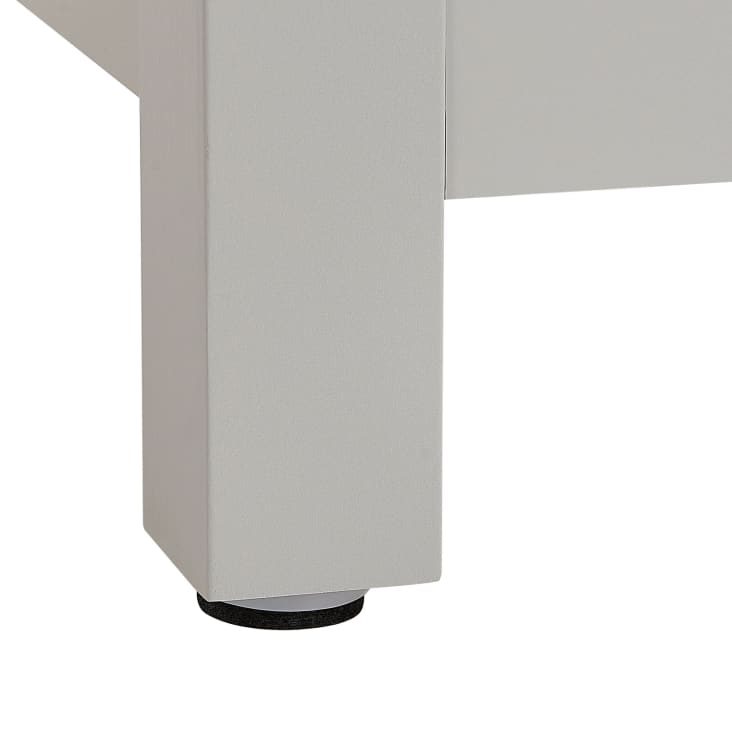 Table de chevet avec tiroir gris et effet bois clair-Clio cropped-7