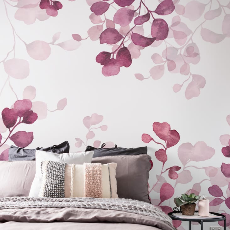 Papel pintado panorámico hojas de eucalipto blanco 425x250cm Maisons