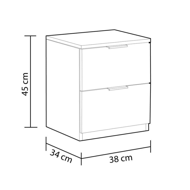Habitdesign Low Cost Mesita 2C Roble - 0,45 X 0,38 X 0,34 Ms Eloah ...