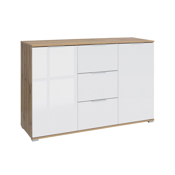 2 Pz Credenze, Armadietto Cucina, Tavolo Da Buffet, Mobiletto Sala Da Pranza Bianco 315x34x75 Cm In Legno Massello Di Pino Klew40647 Bonnevie 76363258