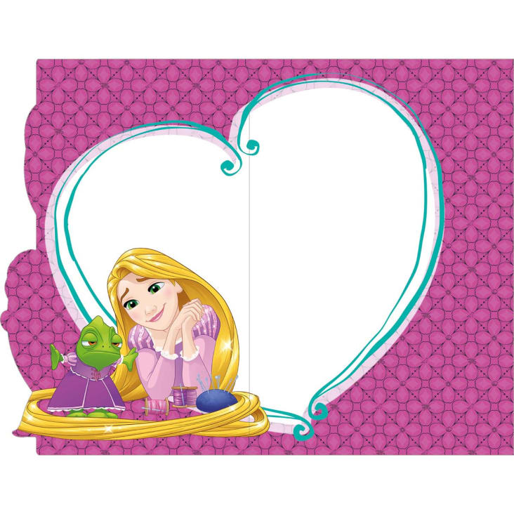10 CARTES INVITATION ANNIVERSAIRE Raiponce Rapunzel (avec des