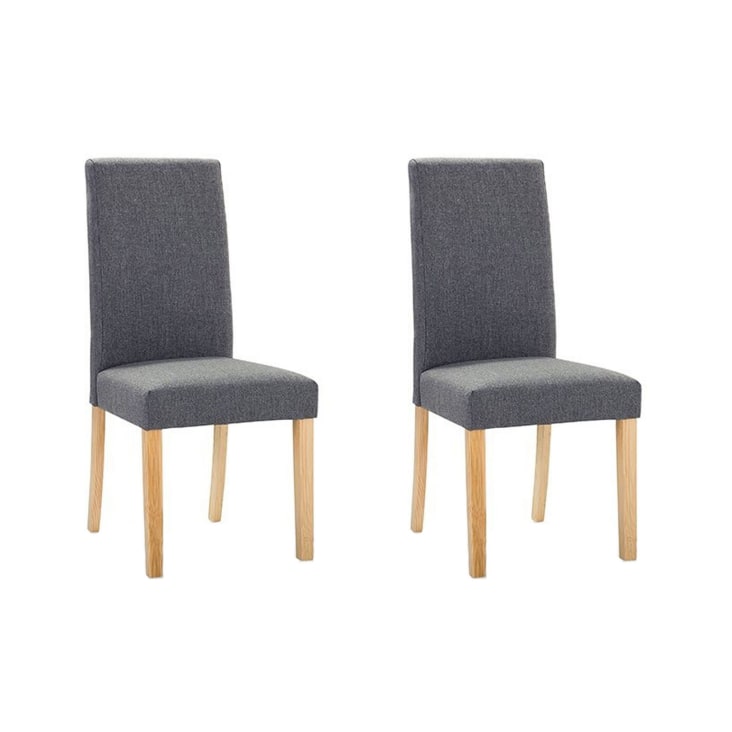 2 chaises en cuir PU blanc BROADWAY 