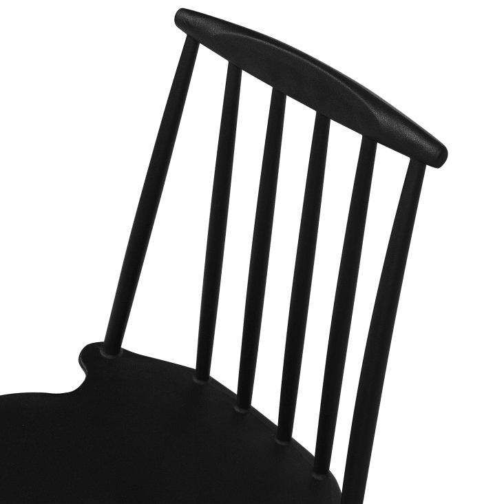 Conjunto de 2 sillas de comedor negras VENTNOR 