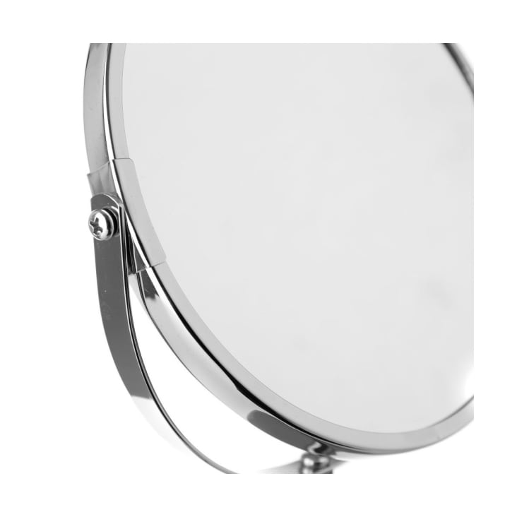 Miroir grossissant (x2) double face en métal argenté cropped-2