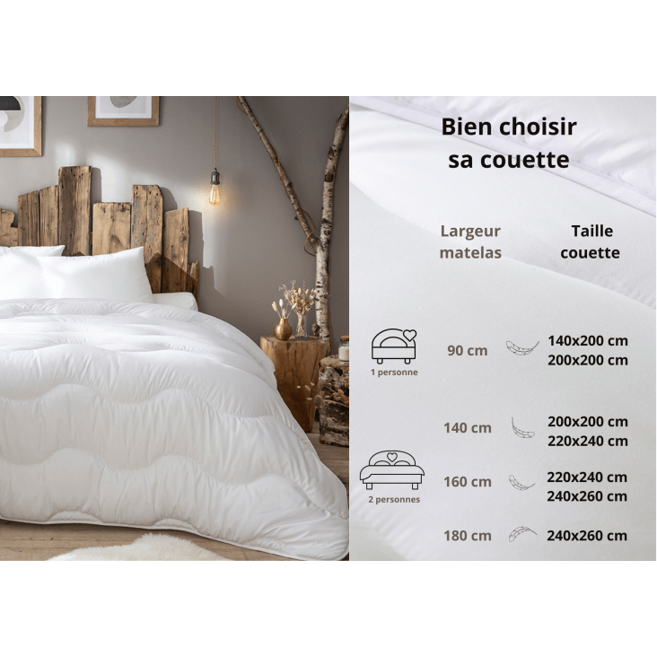 Couette chaude anti-acariens 140 x 200 cm polyester blanc-ANTI-ACARIENS cropped-5