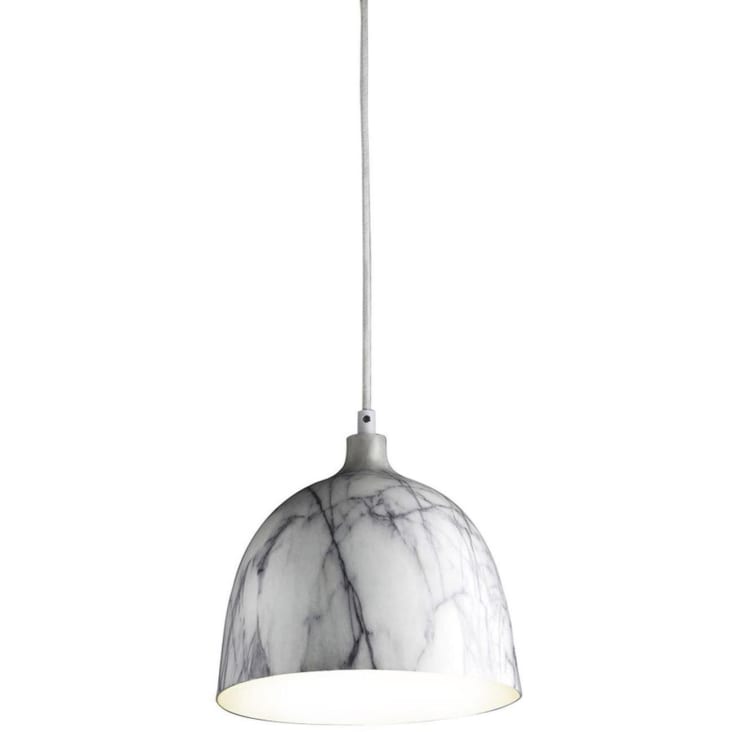 Suspension Olla Métal Effet Marbre - Abat-jour Gris 128 Cm