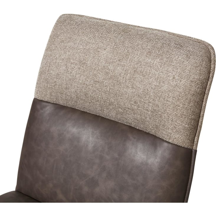 Chaise assise tissu beige pieds métal - Lot de 2-GILLOU cropped-5