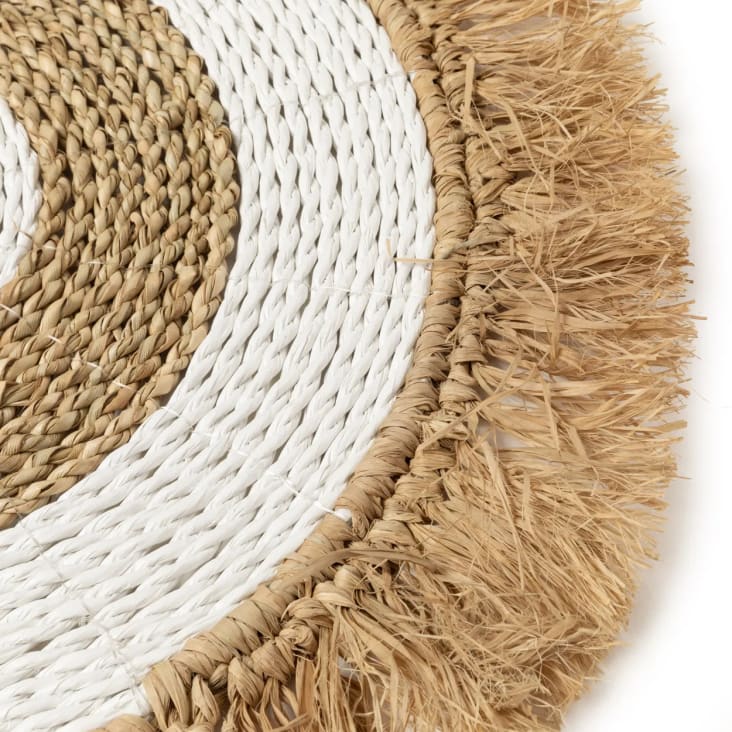 Tappeto Rotondo in Cotone & Seagrass - Bianco Naturale - 200 - Bazar Bizar