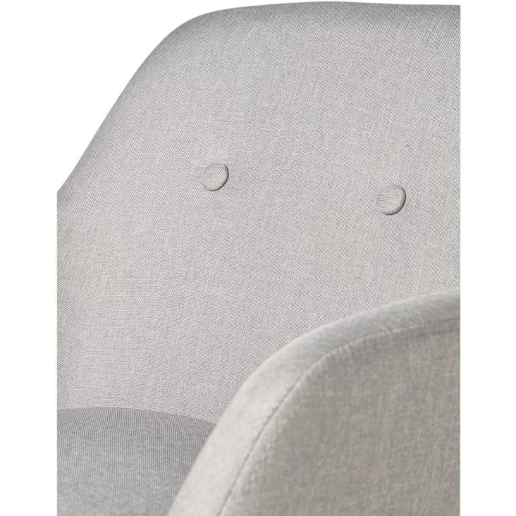 Rocking chair assise tissu gris clair pieds métal noir-ROCKY cropped-4