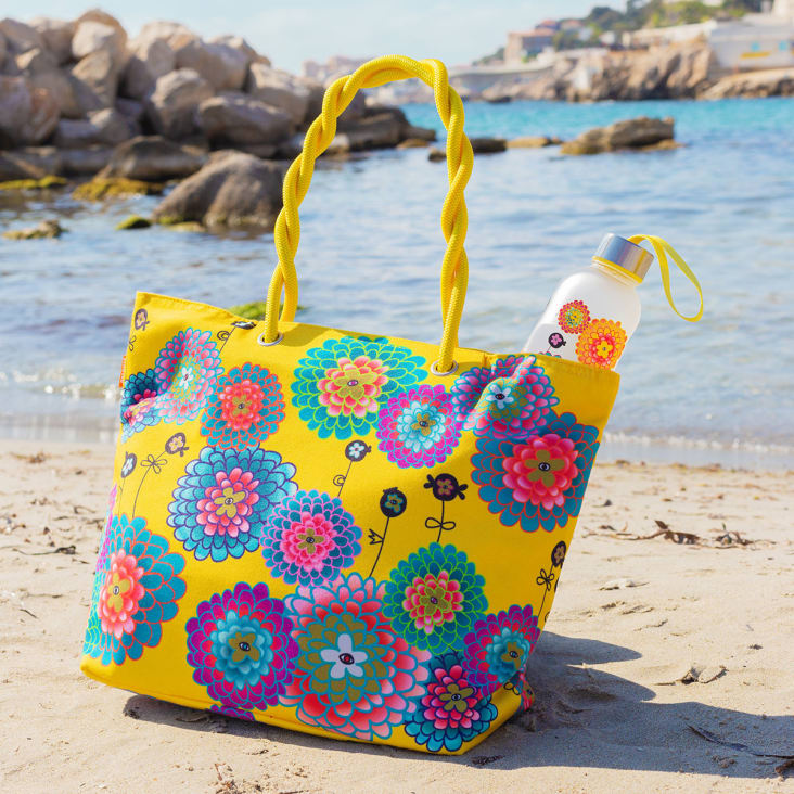 Sac cabas jaune discount