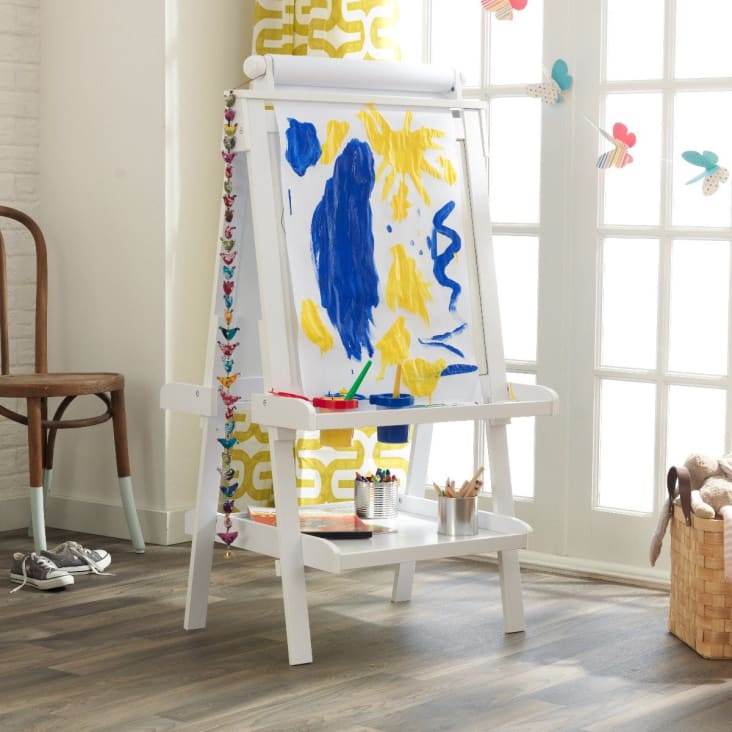 Chevalet bois de peintre pour enfant avec ardoise dimensions 65x45