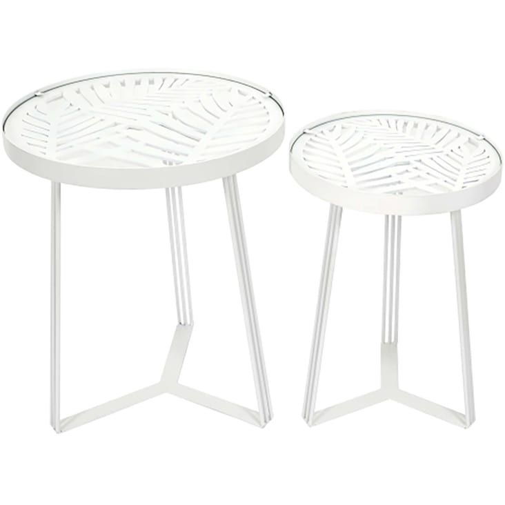 Set de 2 tables gigognes blanc-Wild cropped-3