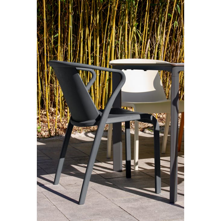 Chaise de jardin design polypropylène, fauteuil de jardin empilable
