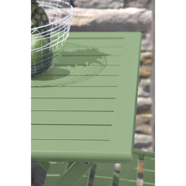 Mesa de jardín plegable de aluminio verde claro-Marius cropped-4
