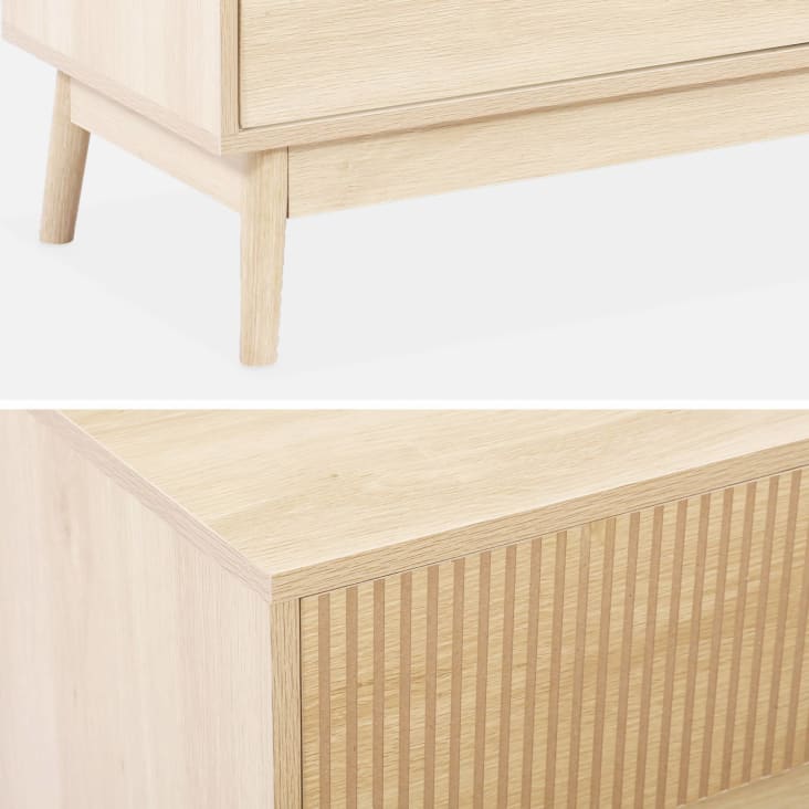 Commode de rangement décor bois, 3 tiroirs-Linear cropped-6