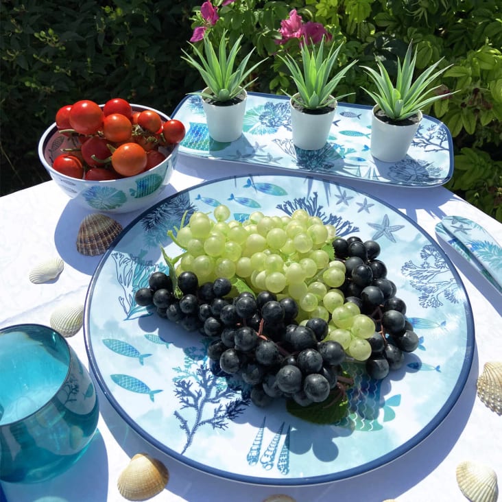 Plat à cake bleu profond  Assiettes et plats, Vaisselle, 🍶 Art