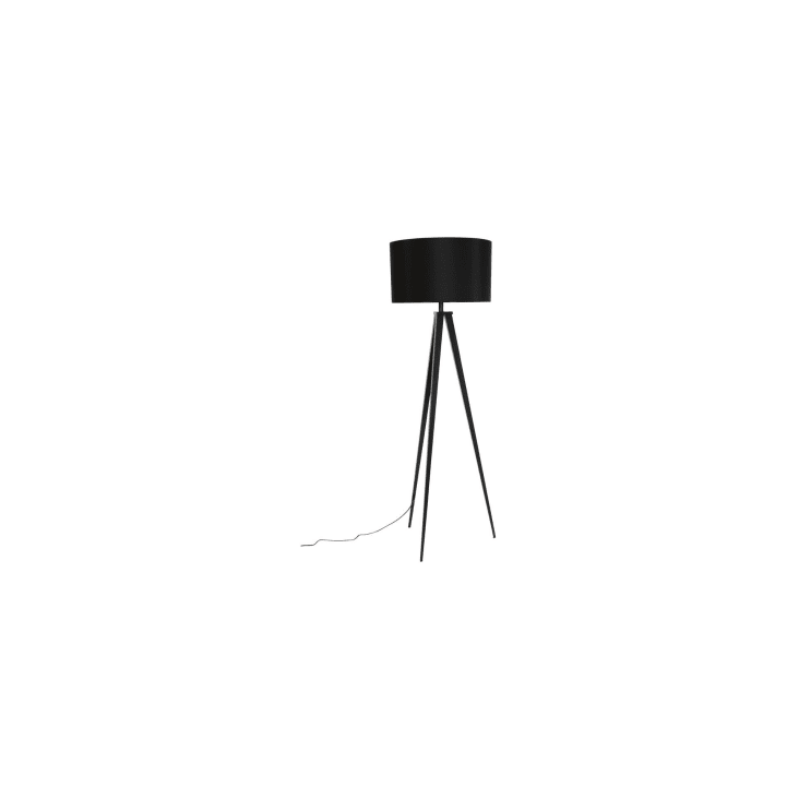 Lámpara de pie con trípode de metal negro-Tripod