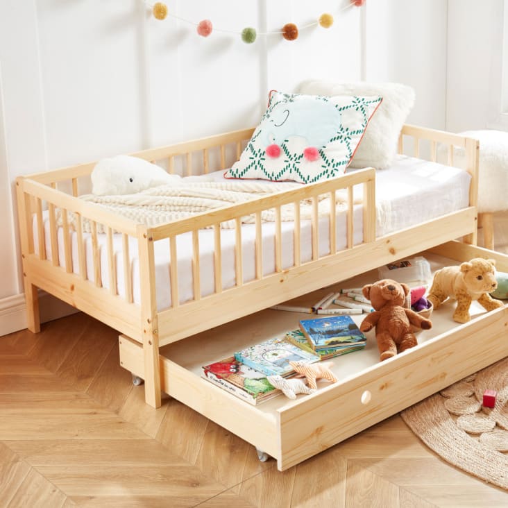 Cadre de lit pour enfant en bois massif 70x140cm - SASHA
