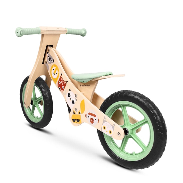 STRmY Holzfahrrad Ohne Pedale – Laufrad Mit Verstellbarem Sitz, Balance Bike Für Kinder