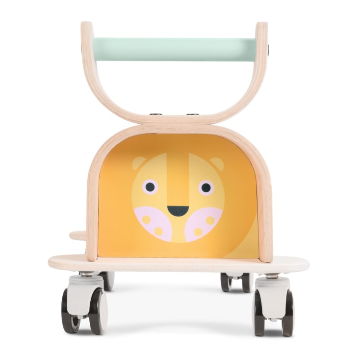 Trottoir pour bébé en bois naturel jaune