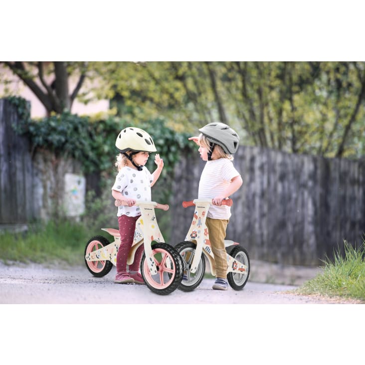 Homcom - Bicicleta de madera 2 en 1 sin pedales, Bicis De Equilibrio