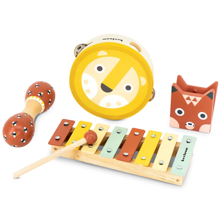 Instruments pour enfants en bois naturel jaune cropped-10