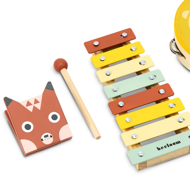 Instruments pour enfants en bois naturel jaune cropped-7