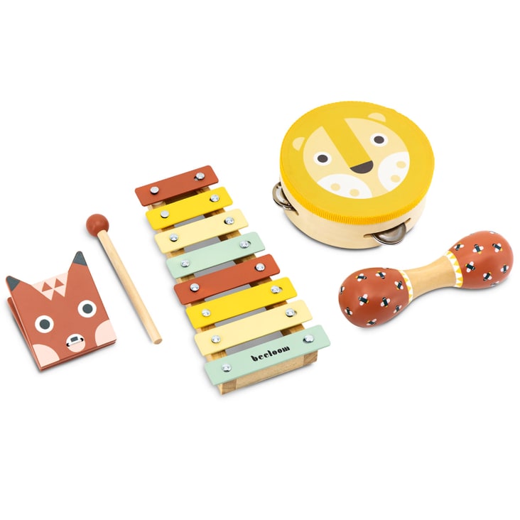 Instruments pour enfants en bois naturel jaune cropped-8