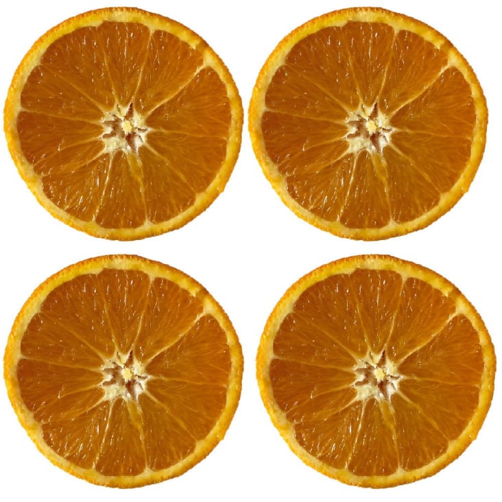 Dessous de verres orange - Lot de 4