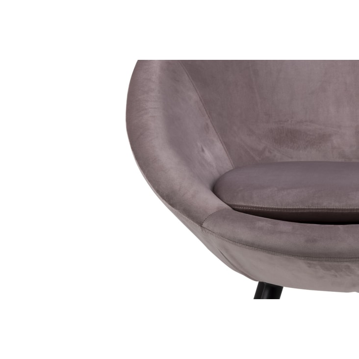 Fauteuil velours Amy rose