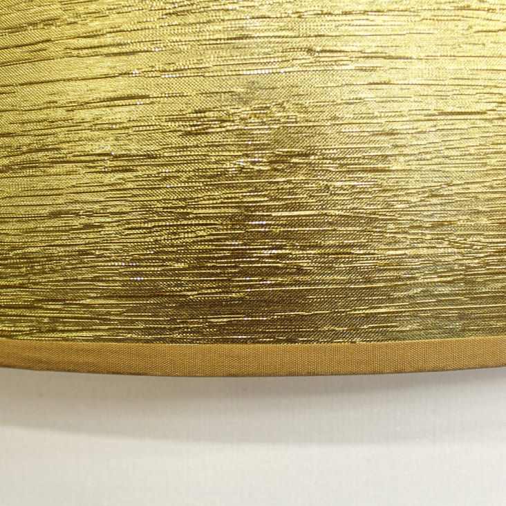 Lámpara de techo dorado con triple pantalla de lino 40 cm diámetro-MENIDA cropped-6