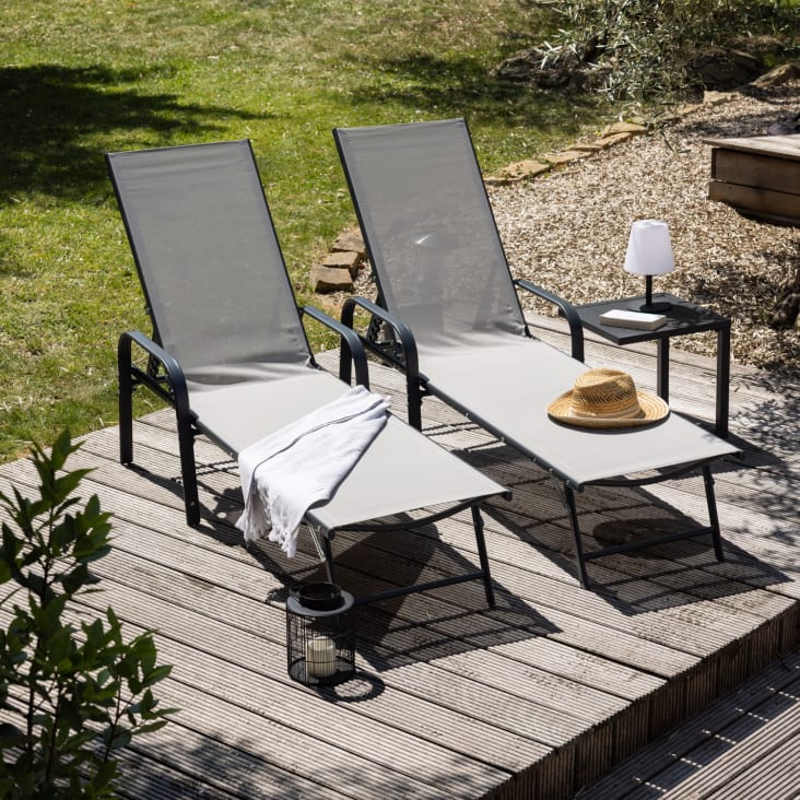 Sedia Sdraio Pieghevole Sdraio Antracite Sdraio Alluminio