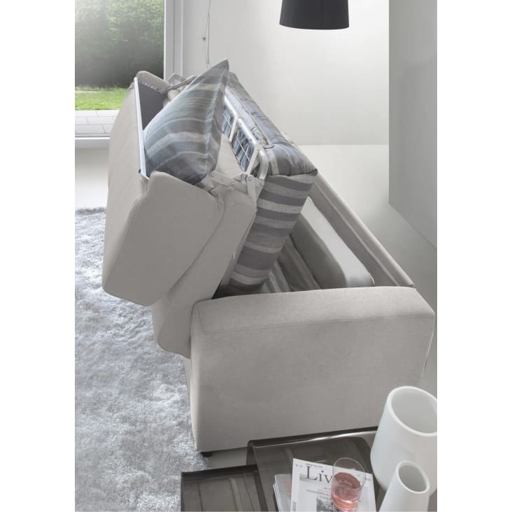 Canapé-lit 3 places en tissu gris-Aliana cropped-4