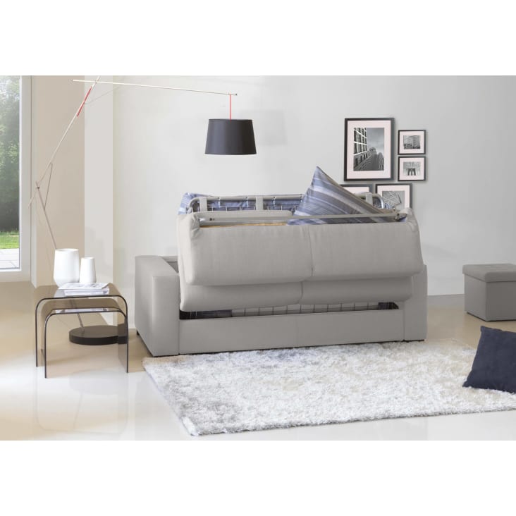 Canapé-lit 3 places en tissu gris-Aliana cropped-5
