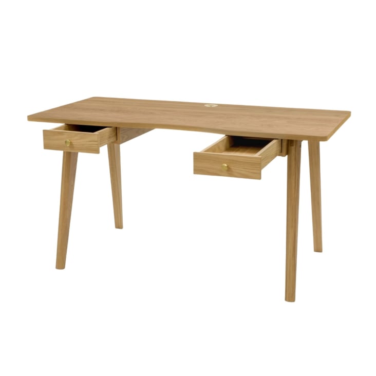 Bureau en bois scandinave avec 2 tiroirs-Oxford cropped-9