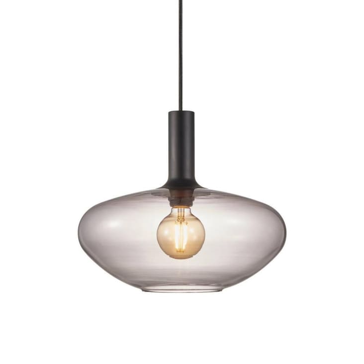 Lampada A Sospensione In Vetro Colorato Blu - Stile Bottiglia Di Vino Per Cucina E Ristorante