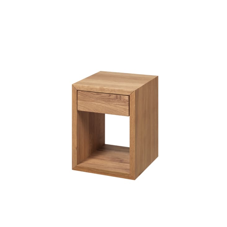 Table de chevet avec tiroir en chêne massif petit-HUGO cropped-3
