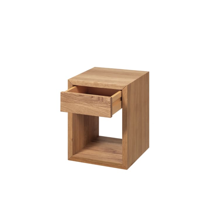 Table de chevet avec tiroir en chêne massif petit-HUGO cropped-4