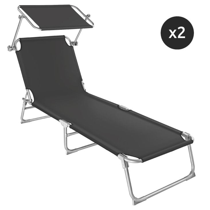 2er Set Gartenliege klappbar Maisons du Monde