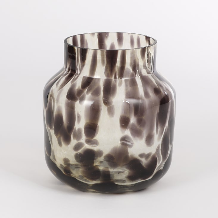 Vase en verre recyclé marron H22,5-Pantera cropped-3