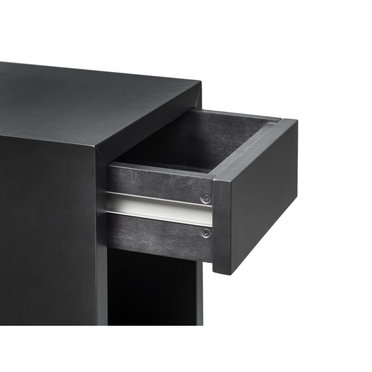 Table de chevet avec tiroir en bouleau noir-HUGO cropped-5