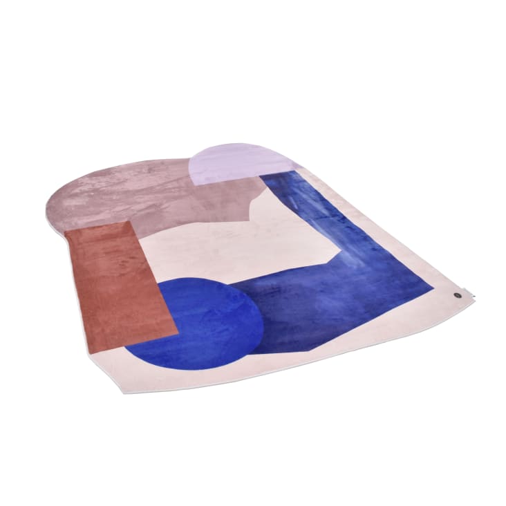 Tapis géométrique imprimé - très doux - bleu multicolore 160x230 cm-SHAPES cropped-6