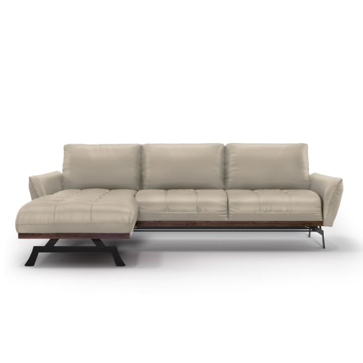 Canapé d'angle 4 places en cuir gris clair-OLIVIER cropped-3